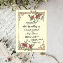 Romántico medieval con Boda de marco de madera