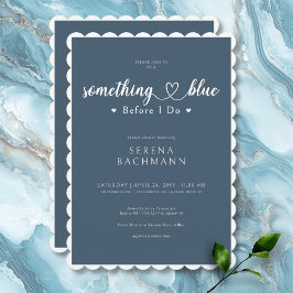 Invitación Romántico moderno algo azul antes de ducharse