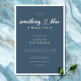 Invitación Romántico moderno algo azul antes de ducharse