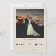 Romántico Moderno Crema Editable Foto Boda