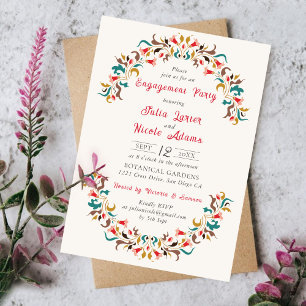 Invitación Romántico Moderno Elegante Floral Fiesta de Compro