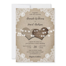 Romántico País Burlap Luce Boda Floral