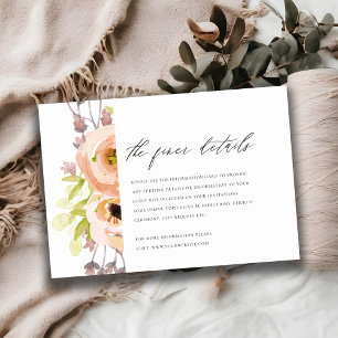 INVITACIÓN ROMÁNTICO, ROMÁNTICO, PURPLE, AZUL FLORAL INFORMAC