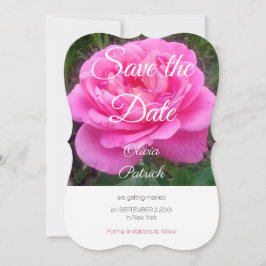 Invitación Romántico rosa de boda de rosa para guardar la fec