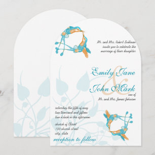 Invitación Romántico Rústico Colibrí Beso Amor BirdWedding