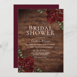 Invitación Romántico Rústico Roses Roses Británico