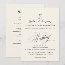 Romántico Script Caligrafía Elegante Boda