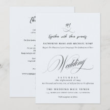 Romántico Script Caligrafía Elegante Boda