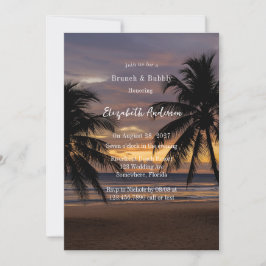 Invitación Romántico Sunset Beach Brunch & Bubbly