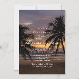 Invitación Romántico Sunset Beach Wedding Shower