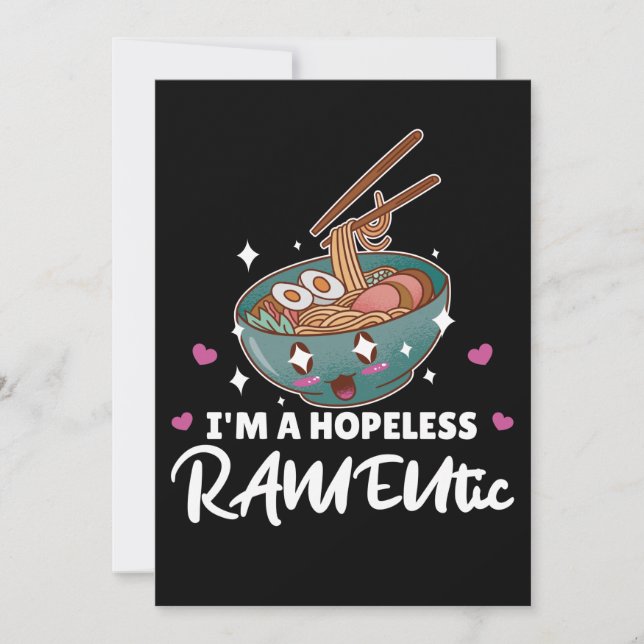 Invitación Romántico Y Gracioso Pun En Ramen (Anverso)