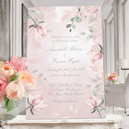 Invitación Románticos Rosas de Rubor Pink Secret Garden 2 Bod