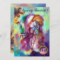 ROMEO Y JULIET Floral Blue Gold Sparkles