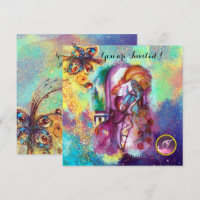 ROMEO Y JULIET Floral Blue Gold Sparkles