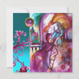 Invitación ROMEO Y JULIET/Verde azuladas Bañeras florales de