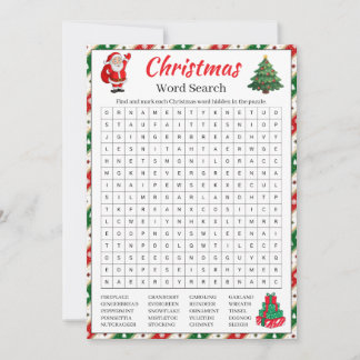 Invitación Rompecabezas de palabras de Navidad | Diversión co