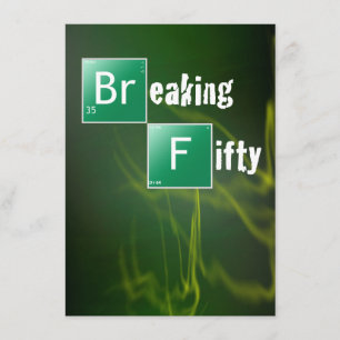 Invitación Rompiendo la fiesta de cumpleaños número 50