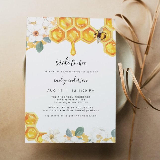 Invitación Romy - Floral Honey Bumble Bee Bridal Shower (Subido por el creador)