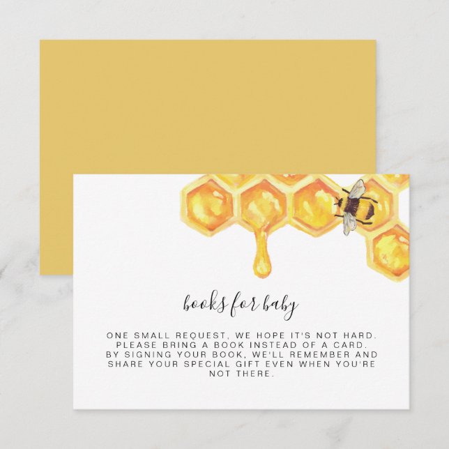 Invitación Romy - Libros de abejas para bebé (Anverso / Reverso)