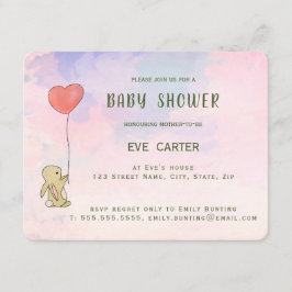 Invitación Roo Bunny - Globo cardíaco