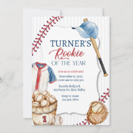 Invitación Rookie of the Year, Baseball Birthday, One