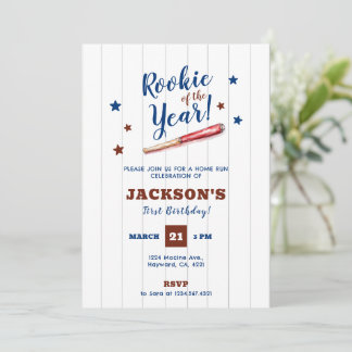 Invitación Rookie of the Year Birthday