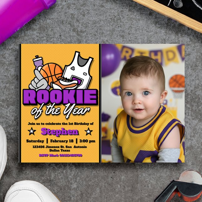 Invitación Rookie of the Year with Photo Landscape (Rookie of the Year with Photo Landscape Invitation)