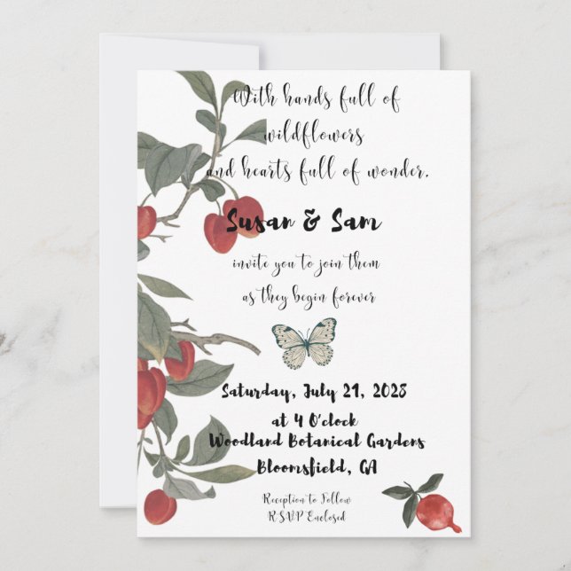 Invitación Rooted in Love Collection Wedding Invitation (Anverso)