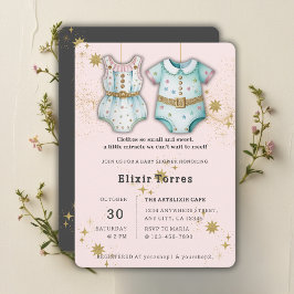 Invitación Ropa capilar sincera de género Baby Shower neutro