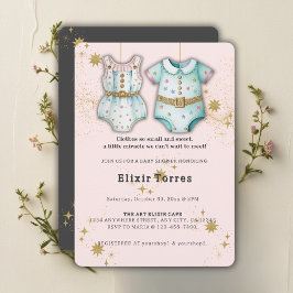 Invitación Ropa capilar sincera de género Baby Shower neutro