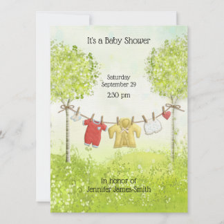 Invitación Ropa de bebé adorable de género neutro para baby s