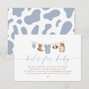 Invitación Ropa de bebé azul línea de Bebé Vaquero Pequeño Sh