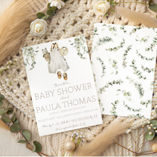 Invitación Ropa de Bebé Baby Shower de Bebé sin Distinción de