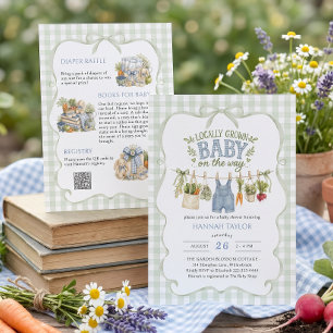 Invitación Ropa de bebé colgada localmente Niño Celebración d