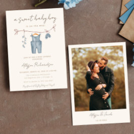 Invitación Ropa de bebé de Boho bebé dulce bebé ducha