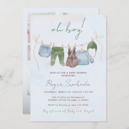 Invitación Ropa de bebé de Boho bebé dulce bebé ducha