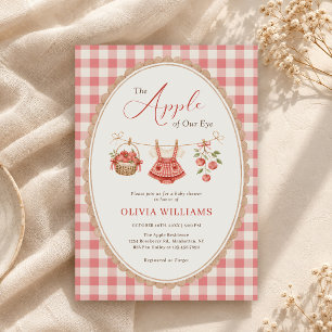 Invitación Ropa de bebé de manzana de otoño Baby Shower