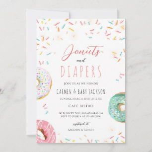 Invitación Ropa de Bebé Donut Regadera de Sprinkle