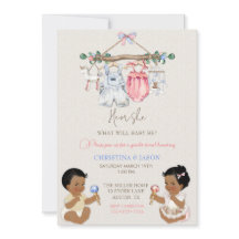 Ropa de bebé género revelan marfil azul rosado