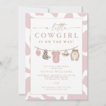 Ropa de bebé sonrojada Little Cowgirl Baby Shower