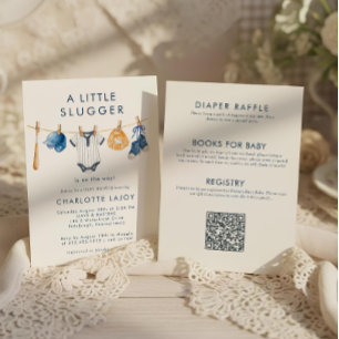 Invitación Ropa de béisbol Little Slugger en una sola pieza 