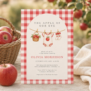 Invitación Ropa de Columpio de Manzana de Nuestros Ojos Fiest