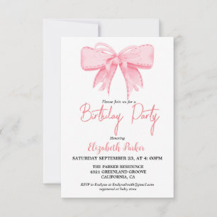 Invitación Ropa de cumpleaños Chica de vaca rosada Ropa de cu