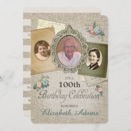 Invitación Ropa de época antigua | Elija su foto de año 3