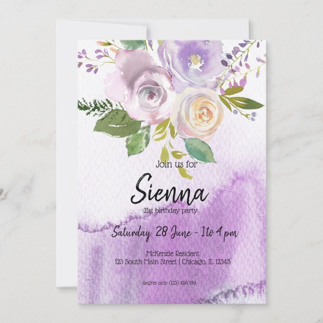 Invitación Ropa de flores para todas las ocasiones (Anverso)