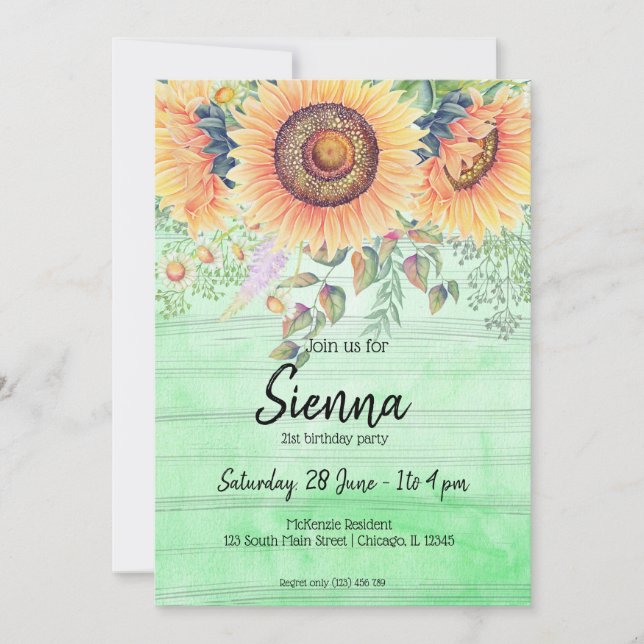 Invitación Ropa de flores para todas las ocasiones (Anverso)