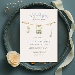 Invitación Ropa de golf para bebé niño Little Putter Baby Sho