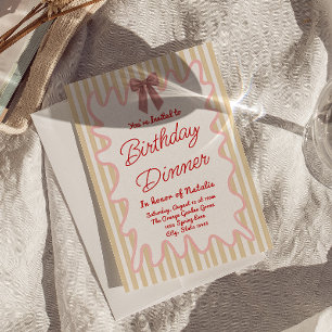 Invitación Ropa De Marco De Bow Pintada A Mano Ropa De Cumple