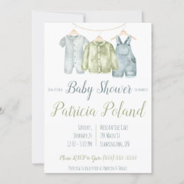 Invitación Ropa de niño bebé en Baby Shower en línea de ropa
