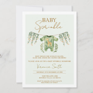 Invitación Ropa de Niño con Flores Silvestres para Baby Sprin